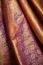 Pink Kanchi Meena Border Saree with Floral Woven Pallu