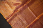 Gold Kanchi Meena Border Saree with Peacock Woven Pallu