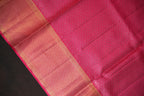 Green Kanchi Meena Border Saree with Pink Zari Border