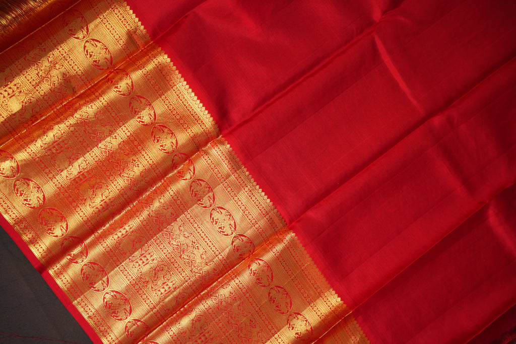 Bridal Maharani Border Saree in Blue with Rich Zari Weaving