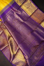 Bridal Maharani Border Saree in Yellow with Royal Zari Weaving