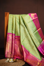 Bridal Maharani Border Saree with Traditional Zari Weave