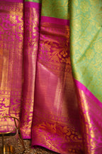 Bridal Maharani Border Saree with Traditional Zari Weave