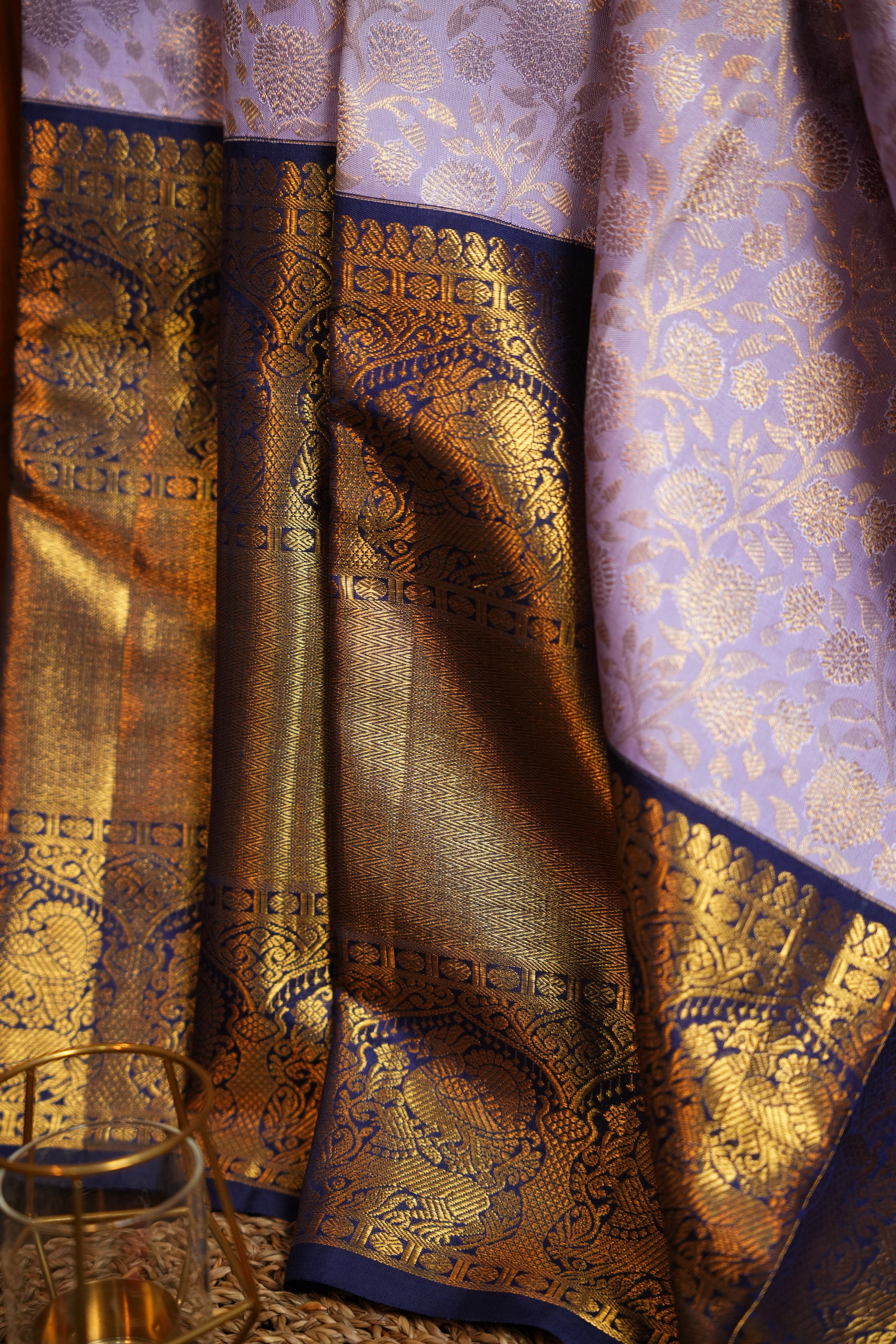 Bridal Maharani Border Saree with Regal Zari Weave