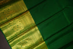 Royal Green Pattu Lehanga Saree with Grand Gold Zari Work