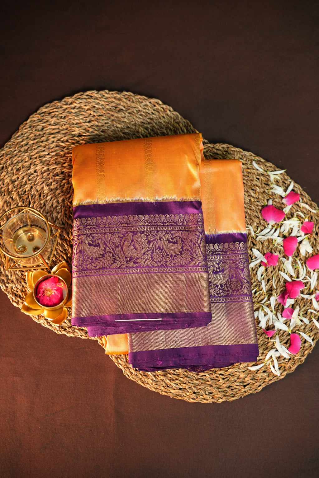 Ikkat Kanchi Border Silk Saree with Rich Pallu