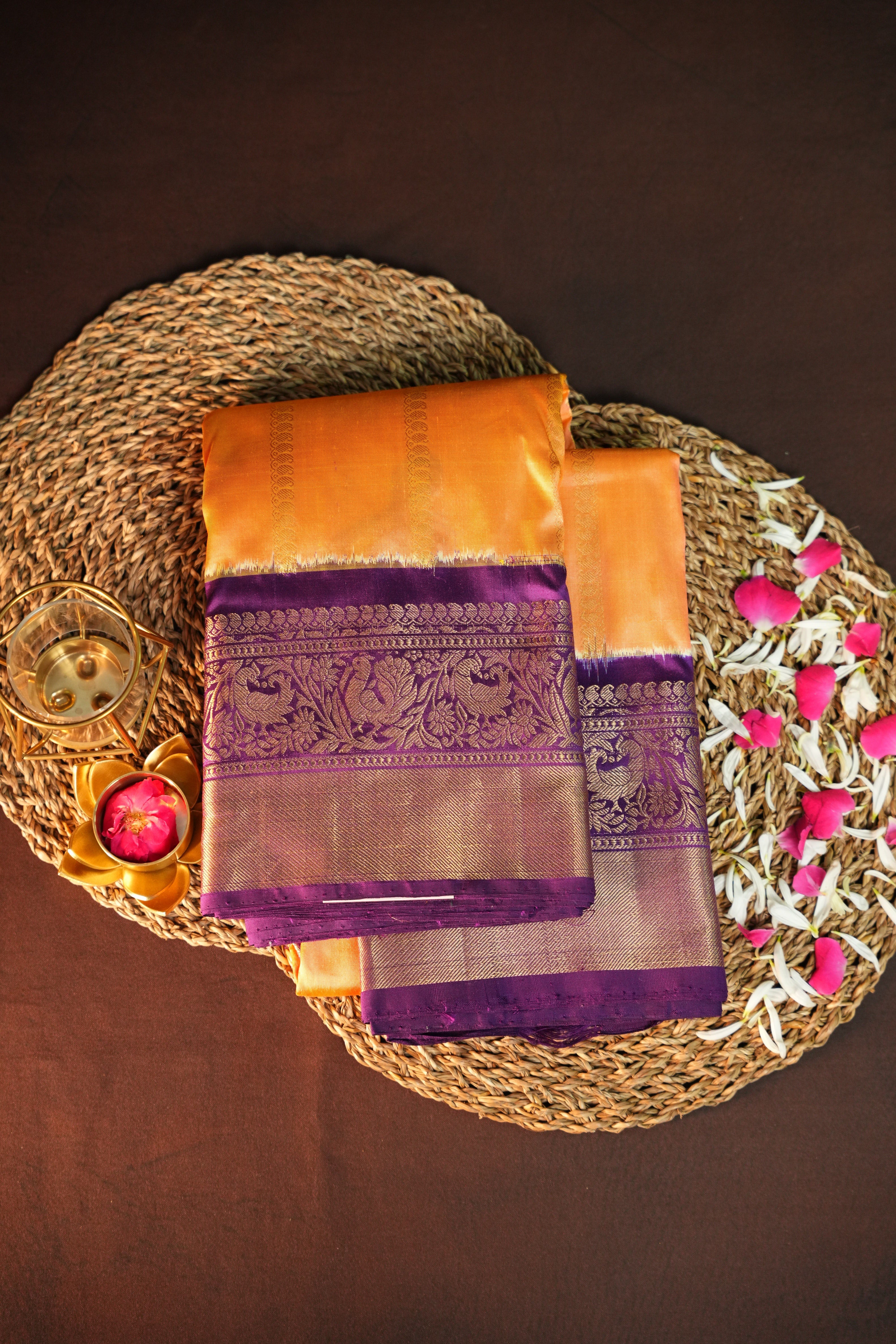 Ikkat Kanchi Border Silk Saree with Rich Pallu