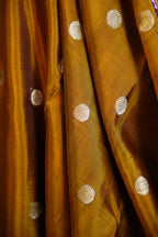 Royal Mustard Maharani Pattu Saree with Silver Zari Border
