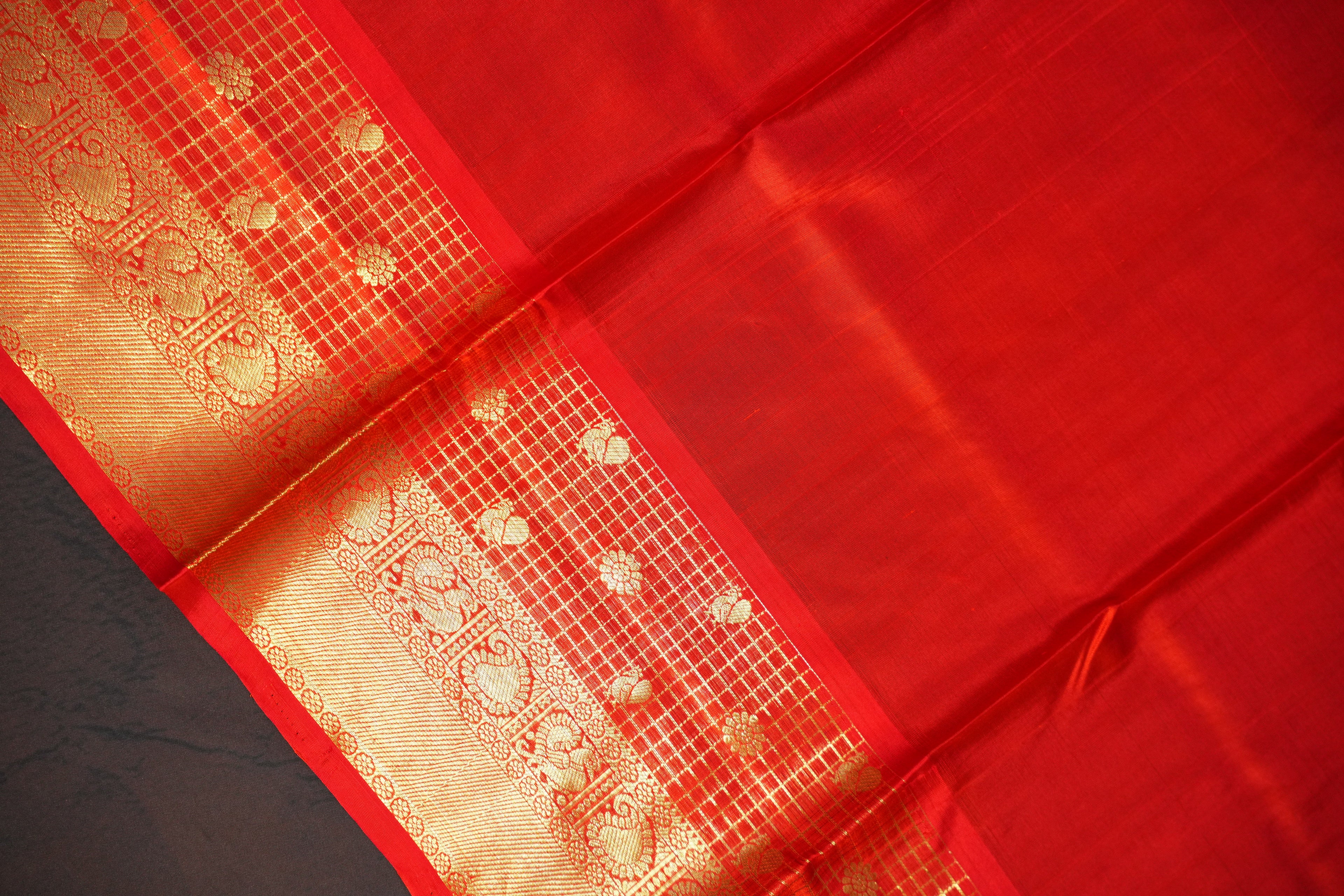 Hot Pink Maharani Pattu Silk Saree with Gold Zari Border
