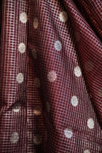Magenta Maharani Pattu Silk Saree with Silver Zari Border