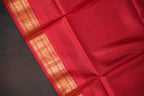 Bright Yellow Gadwal Silk Saree with Red Zari Border