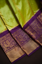 Ikkat Kanchi Border Silk Saree with Rich Pallu