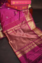 Ikkat Kanchi Border Silk Saree with Rich Kanchi Pallu