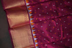 Ikkat Kanchi Border Silk Saree with Rich Kanchi Pallu