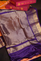 Ikkat Kanchi Border Silk Saree with Rich Pallu
