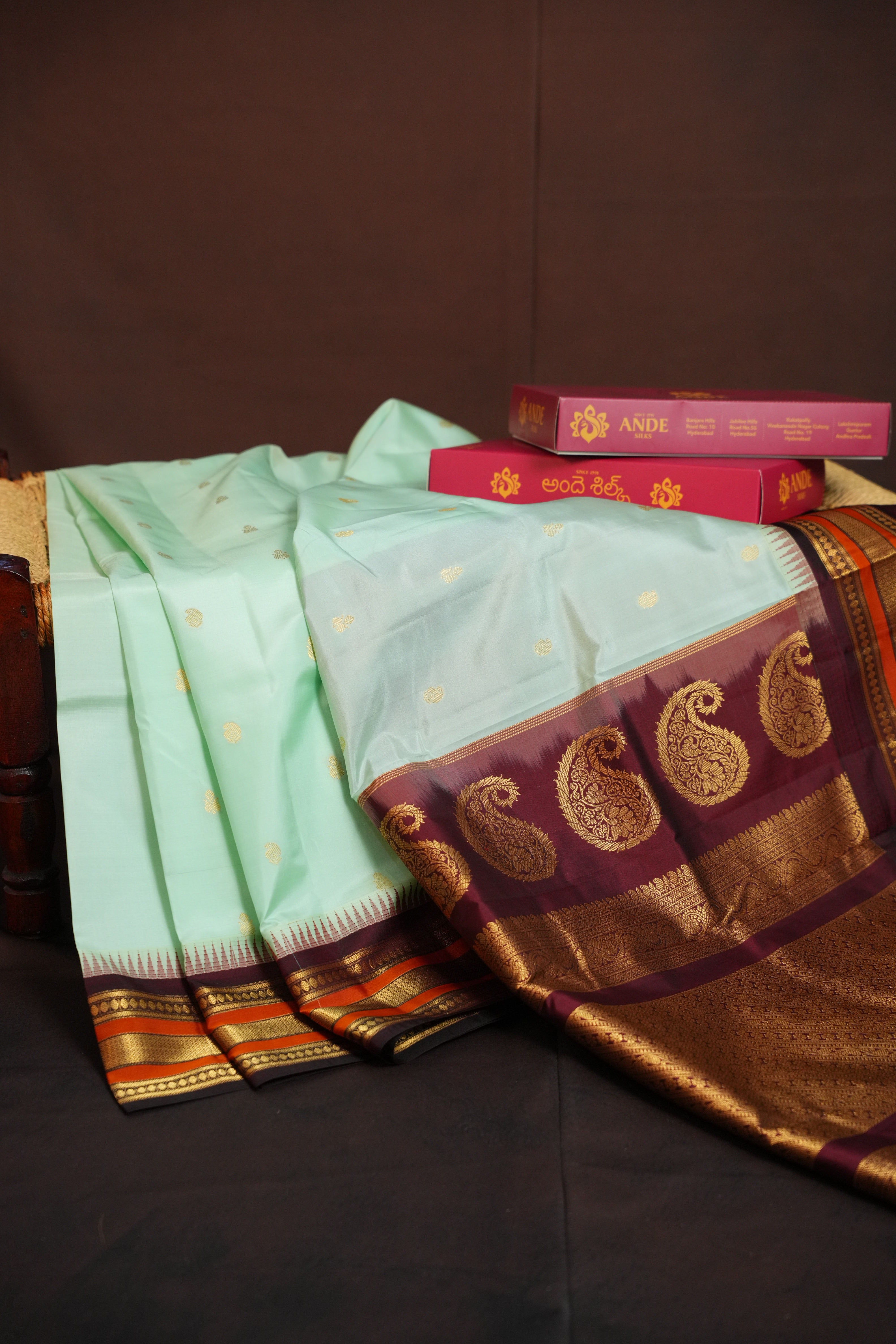 Kanchi Soft Silk Saree with Zari Border