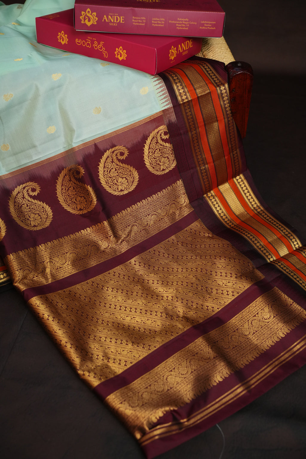 Kanchi Soft Silk Saree with Zari Border