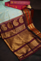 Kanchi Soft Silk Saree with Zari Border