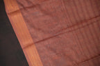 Handcrafted Kalamkari Print Cotton Saree with Copper Border