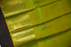 Lime Green & Aqua Blue Pattu Lehanga Saree with Rich Zari Weave