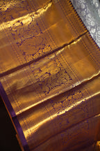 Royal Purple Pattu Lehanga Saree with Grand Gold Zari Border