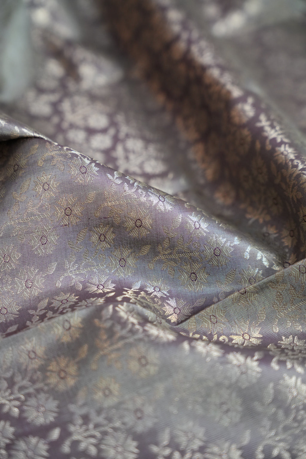 Royal Purple Pattu Lehanga Saree with Grand Gold Zari Border