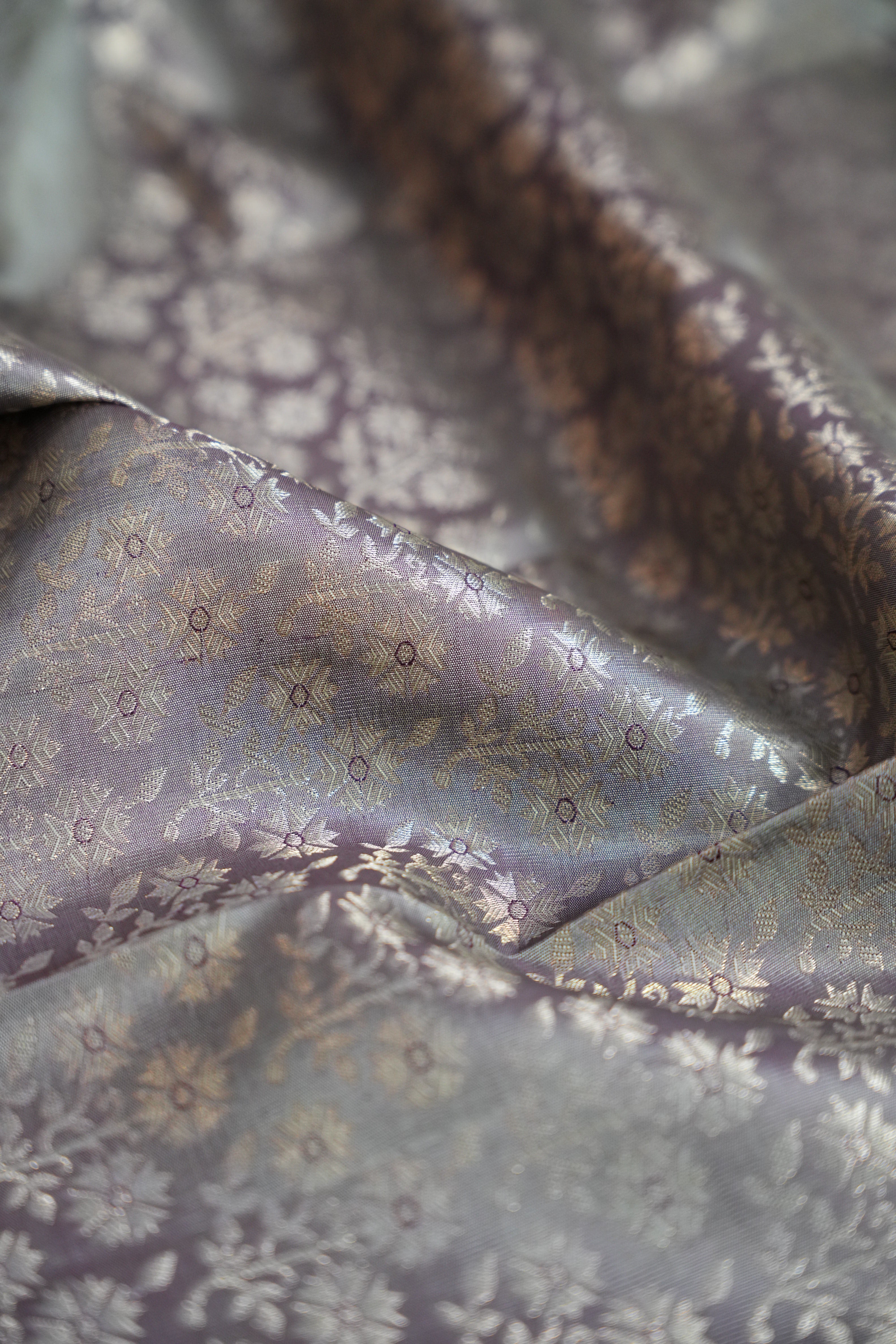 Royal Purple Pattu Lehanga Saree with Grand Gold Zari Border
