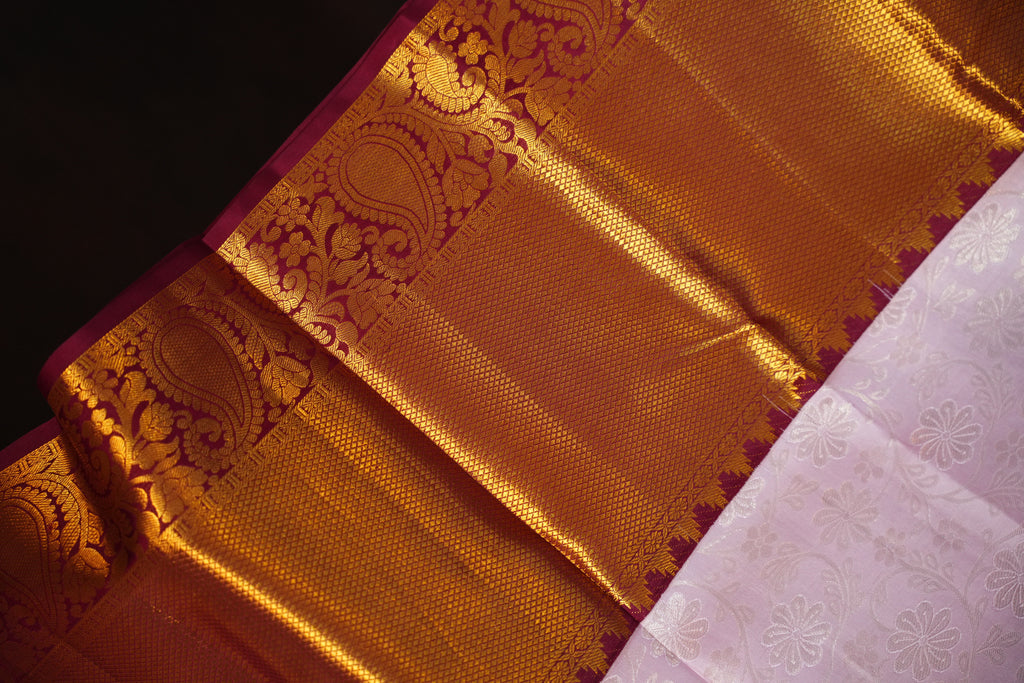 Royal Red Pattu Lehanga Saree with Rich Zari Border