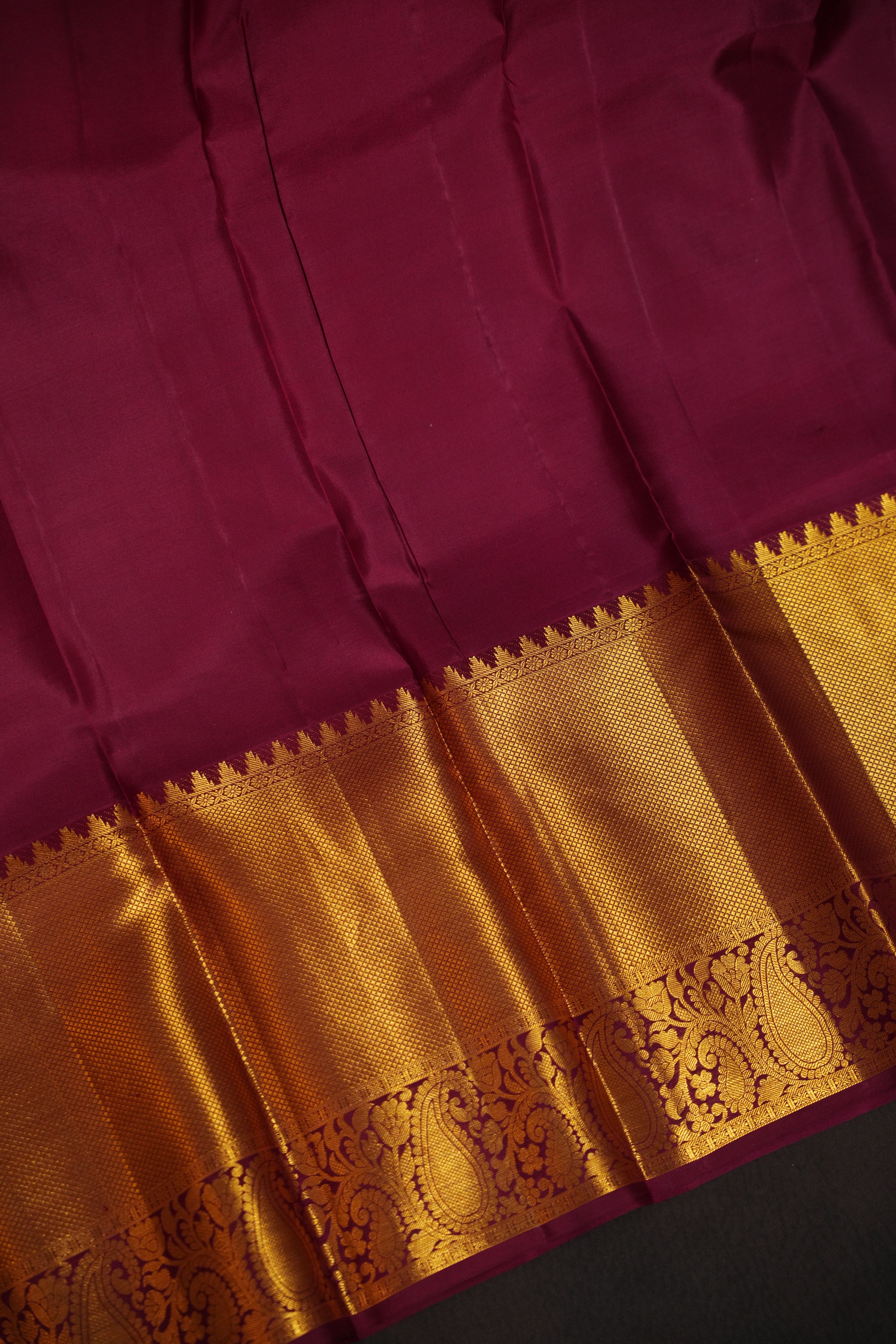 Royal Red Pattu Lehanga Saree with Rich Zari Border