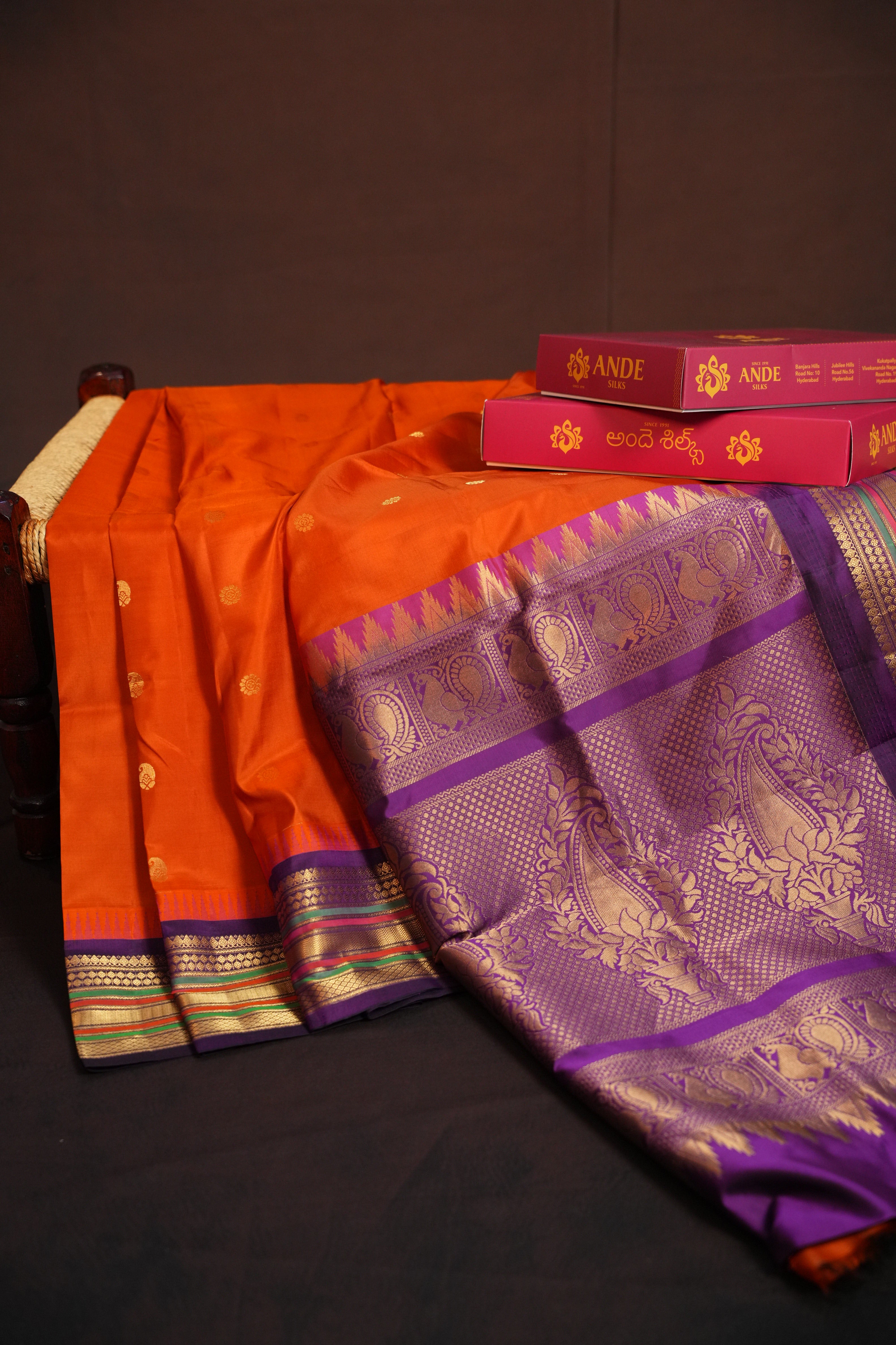 Kanchi Soft Silk Saree with Zari Border