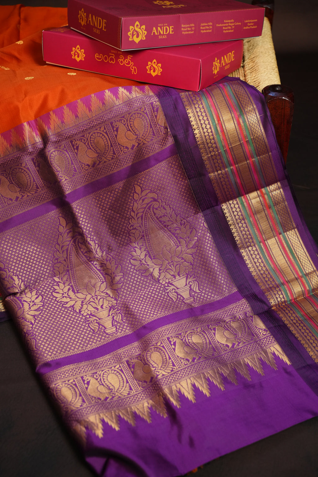 Kanchi Soft Silk Saree with Zari Border