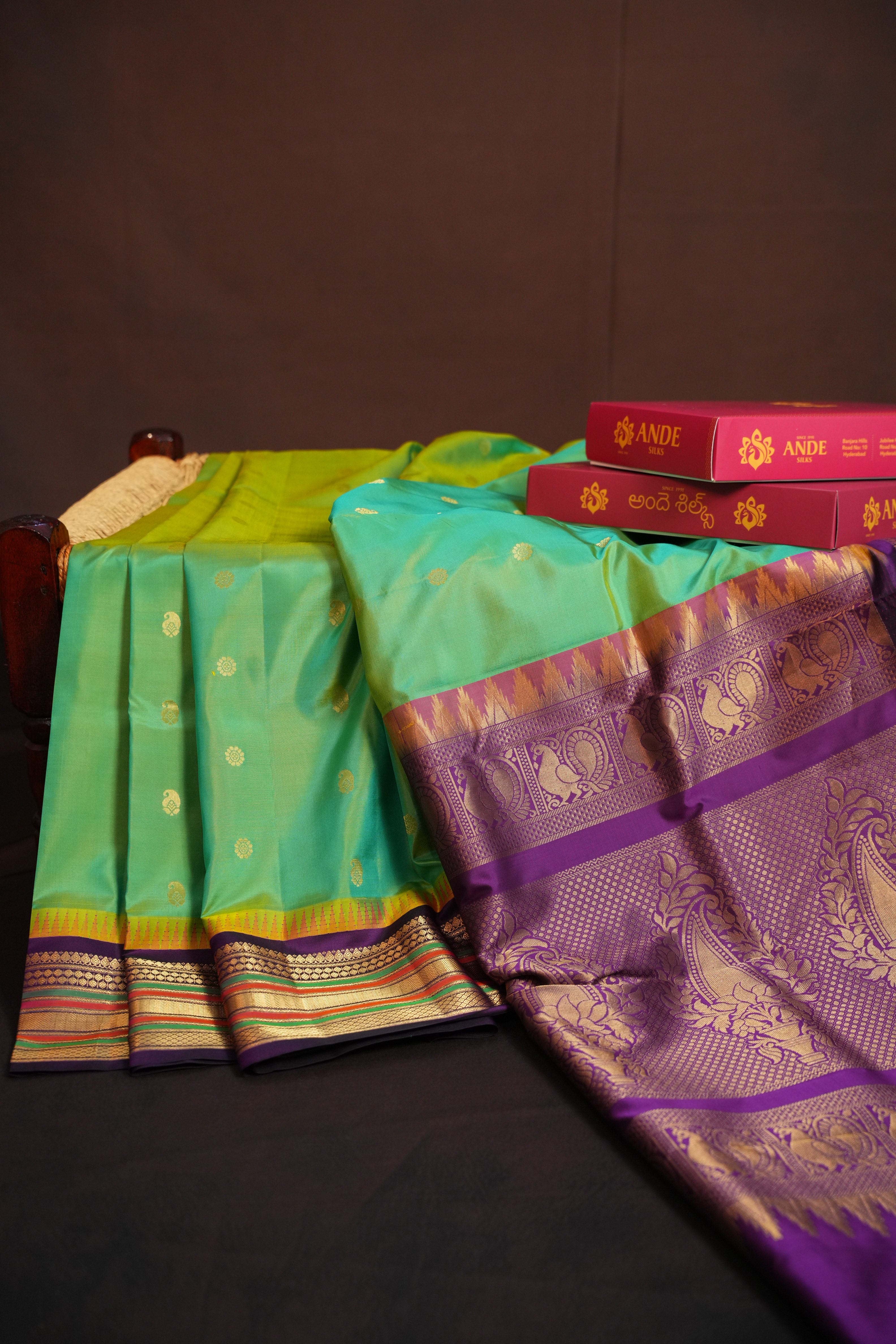 Kanchi Soft Silk Saree with Zari Border