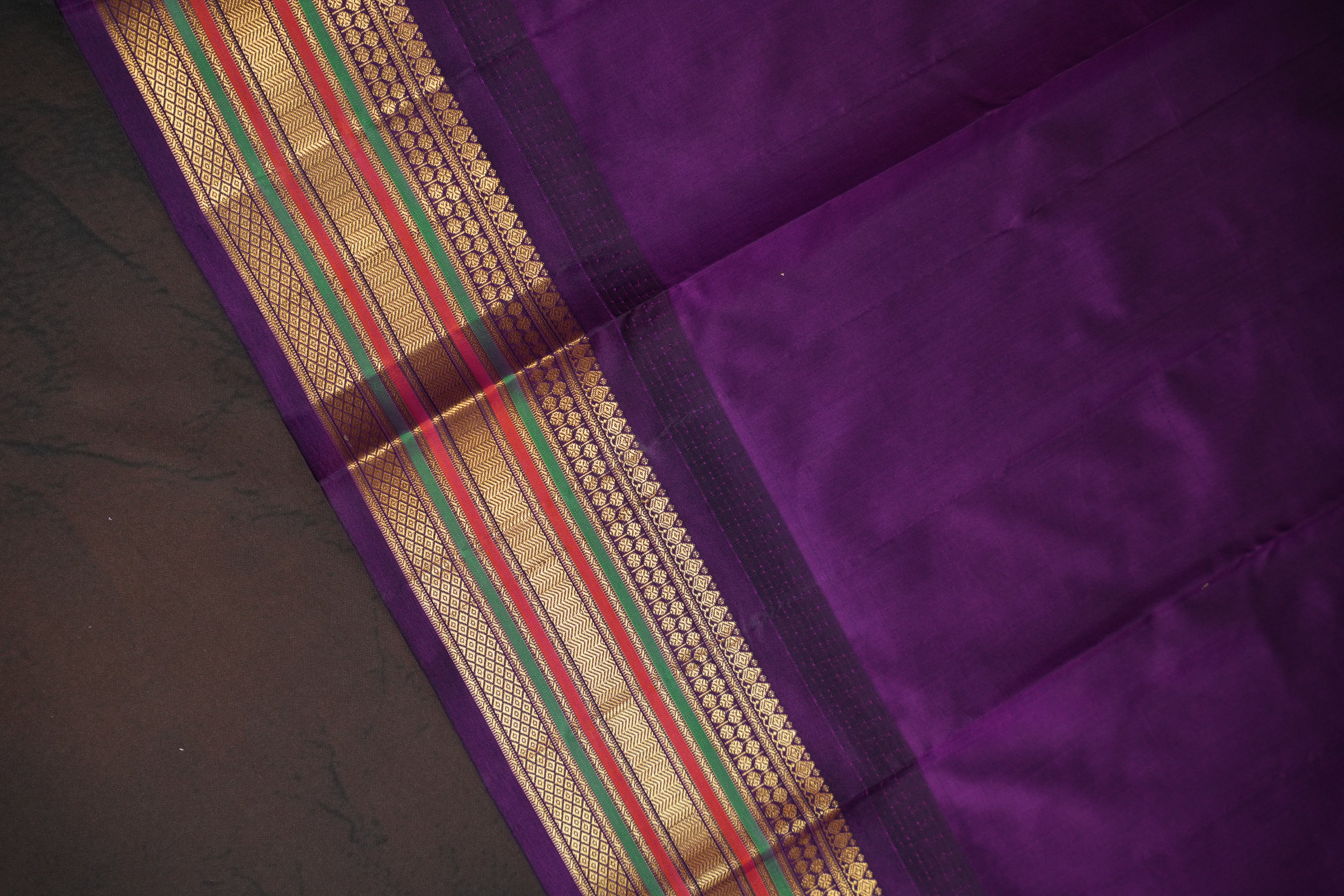 Kanchi Soft Silk Saree with Zari Border