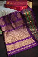 Mint Green Kanchi Soft Silk Saree with Zari Border
