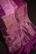 Dual Tone Pink Kanchi Pattu Silk Saree with Zari Buttas