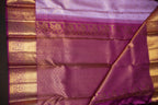 Lavender Kanchi Pattu Silk Saree with Rich Gold Zari Border
