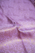 Lavender Kanchi Pattu Silk Saree with Rich Gold Zari Border