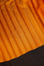Vibrant Orange Gadwal Silk Saree with Zari Motifs | Ande Silks