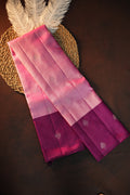 Dual Tone Pink Kanchi Pattu Silk Saree with Zari Buttas