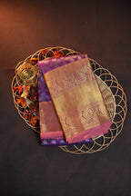 Purple Kanchi Pattu Saree with Rich Gold Zari Border