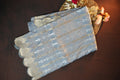 Grey Banaras Saree with Silver Zari Border