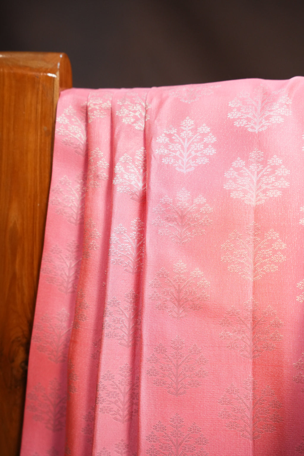 Baby Pink Kanchi Pattu Saree with Royal Blue Zari Border