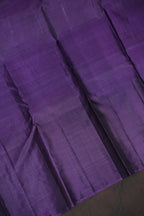 Green Kanchi Pattu Saree with Purple Zari Border