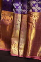 Purple Kanchi Pattu Saree with Rich Gold Zari Border