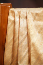 Cream Kanchi Pattu Saree with Royal Purple Zari Border
