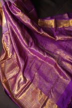 Purple Kanchi Pattu Saree with Rich Gold Zari Border