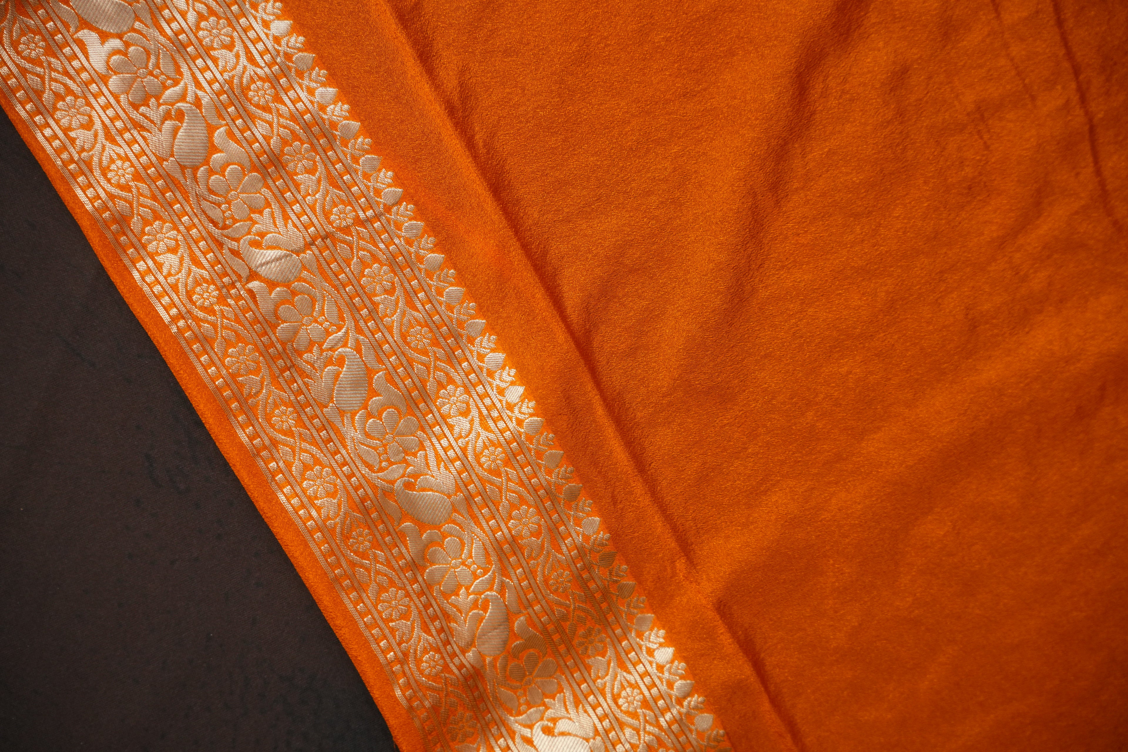 Wine Purple Fancy Banaras Saree with Silver Bird Weaving