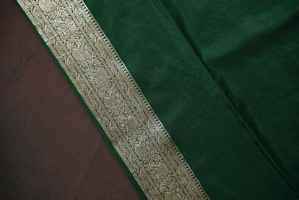 Mustard Yellow Fancy Banaras Saree with Silver Floral Weaving