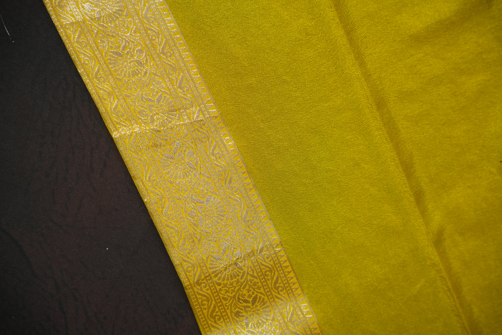 Royal Blue Fancy Banaras Saree with Silver Floral Weaving