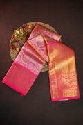 Rani Pink Kanchi Bridal Saree with Rich Gold Zari